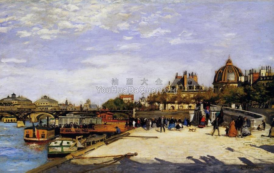 The Pont des Arts and the Institut de France - 皮埃尔·奥古斯特·雷诺阿